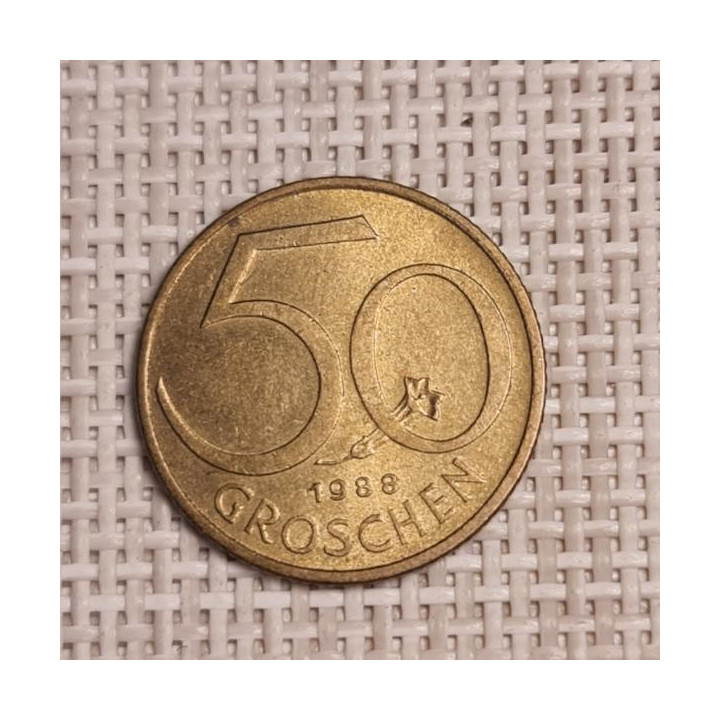 Austria 50 Groschen 1988 KM-2885 VF