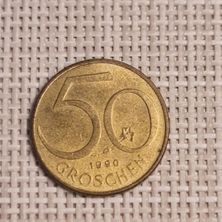 Austria 50 Groschen 1990 KM-2885 VF