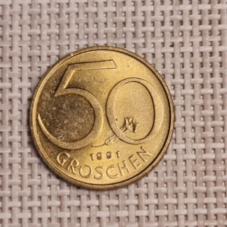 Austria 50 Groschen 1991 KM-2885 XF