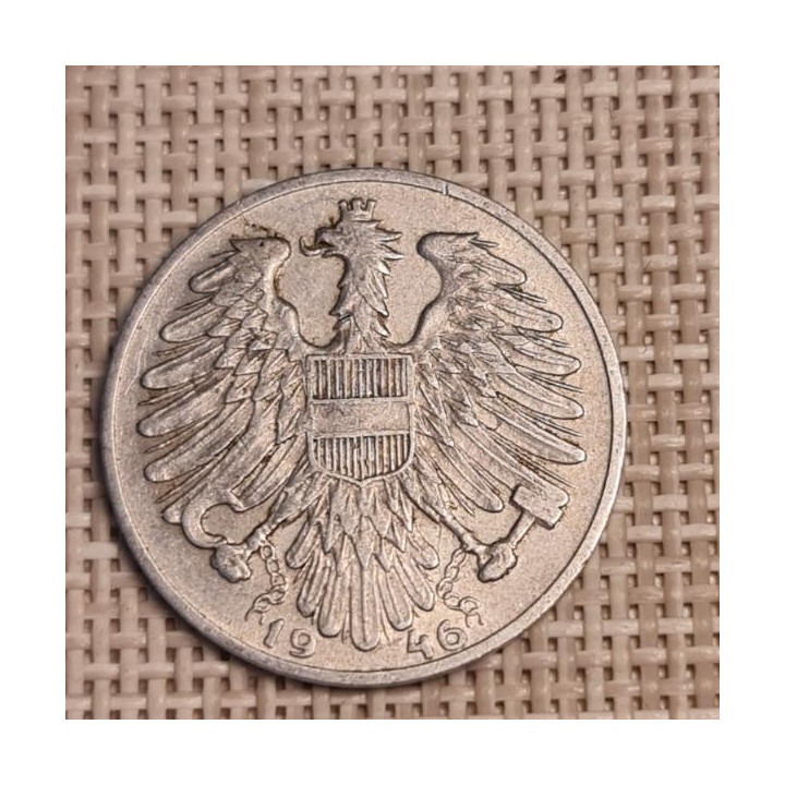 Austria 1 Schilling 1946 KM-2871 VF