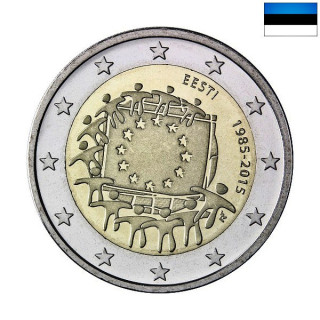 Estonia 2 Euro 2015 "Flag (EUF)" UNC