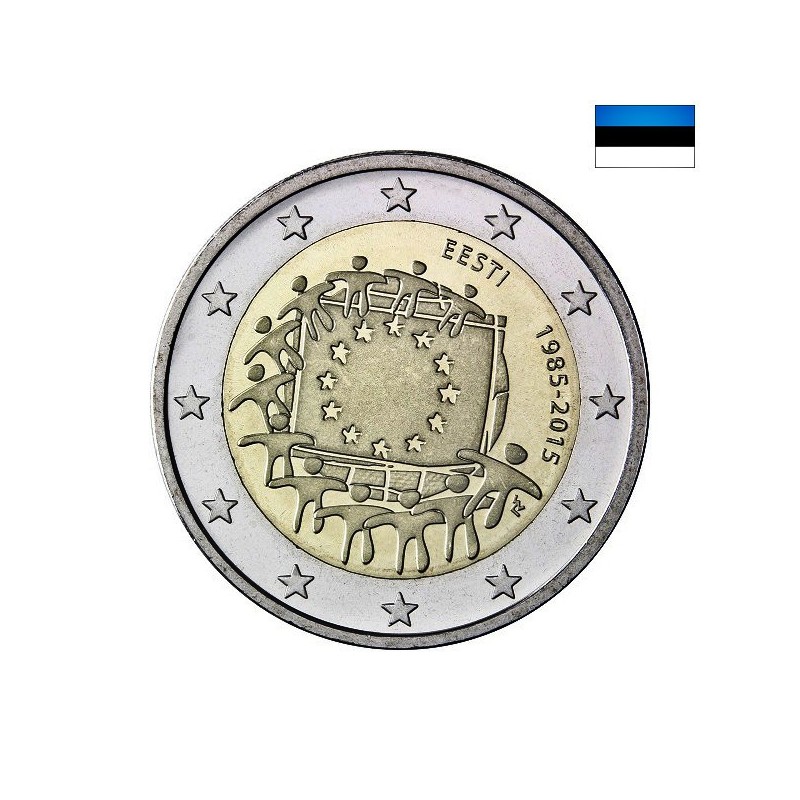 Estonia 2 Euro 2015 "Flag (EUF)" UNC