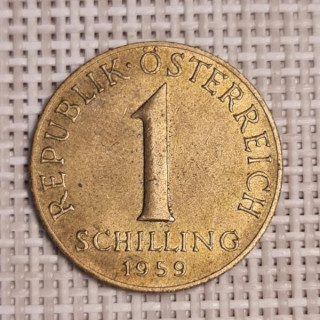 Austria 1 Schilling 1959 KM-2886 VF