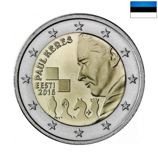 Estonia 2 Euro 2016 "Paul Keres" UNC
