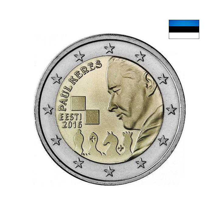 Estonia 2 Euro 2016 "Paul Keres" UNC