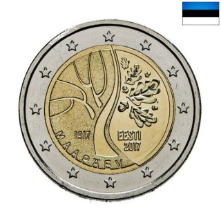 Estonia 2 Euro 2017 "Independence" UNC