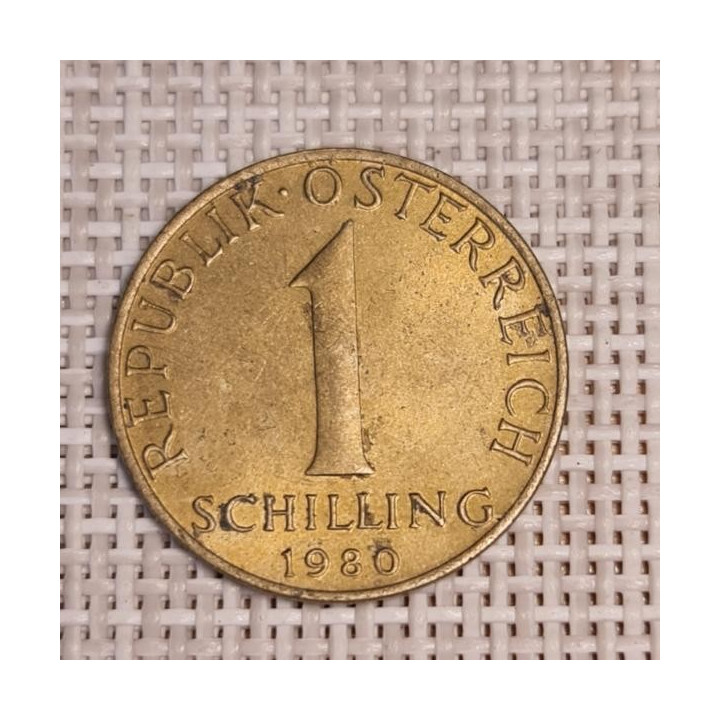 Austria 1 Schilling 1980 KM-2886 VF