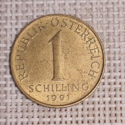 Austria 1 Schilling 1991 KM-2886 VF