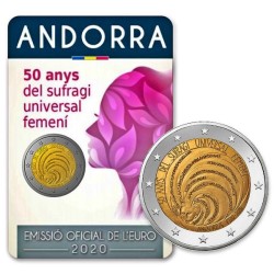Andorra 2 Euro 2020 "Female Suffrage" BU (Coin Card)