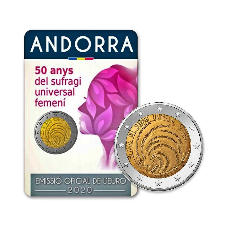 Andorra 2 Euro 2020 "Female Suffrage" BU (Coin Card)