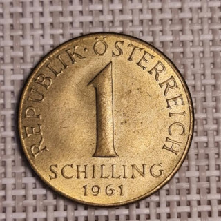 Austria 1 Schilling 1961 KM-2886 XF