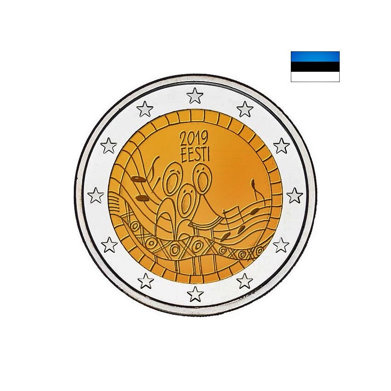 Estonia 2 Euro 2019 "Song Festival" UNC