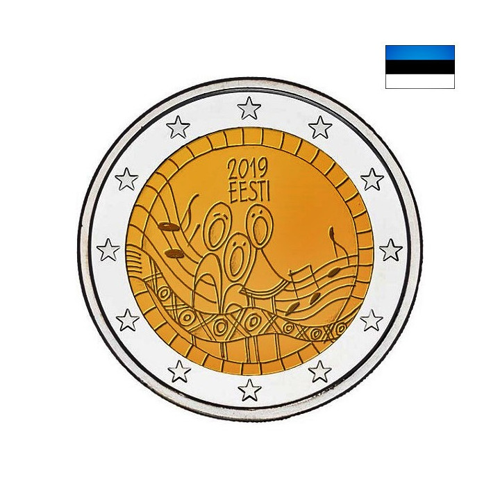 Estonia 2 Euro 2019 "Song Festival" UNC