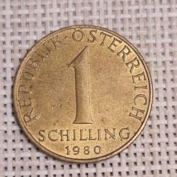 Austria 1 Schilling 1980 KM-2886 XF