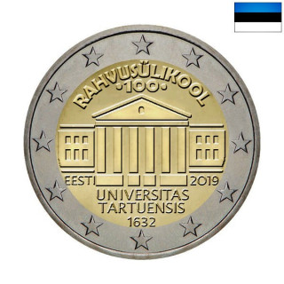 Estonia 2 Euro 2019 "University of Tartu" UNC