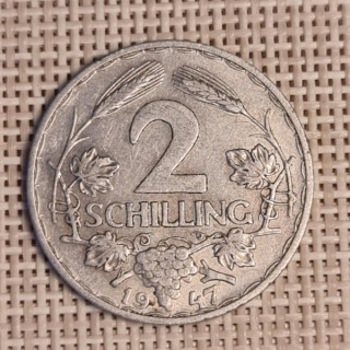 Austria 2 Schilling 1947 KM-2872 VF