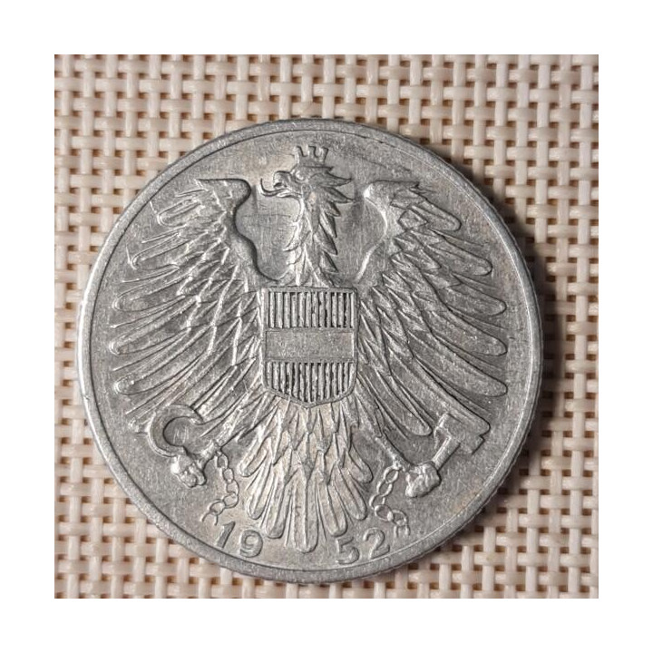 Austria 5 Schilling 1952 KM-2879 VF