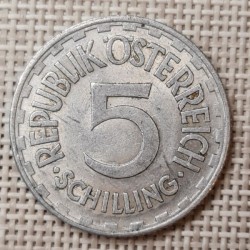 Austria 5 Schilling 1957 KM-2879 VF