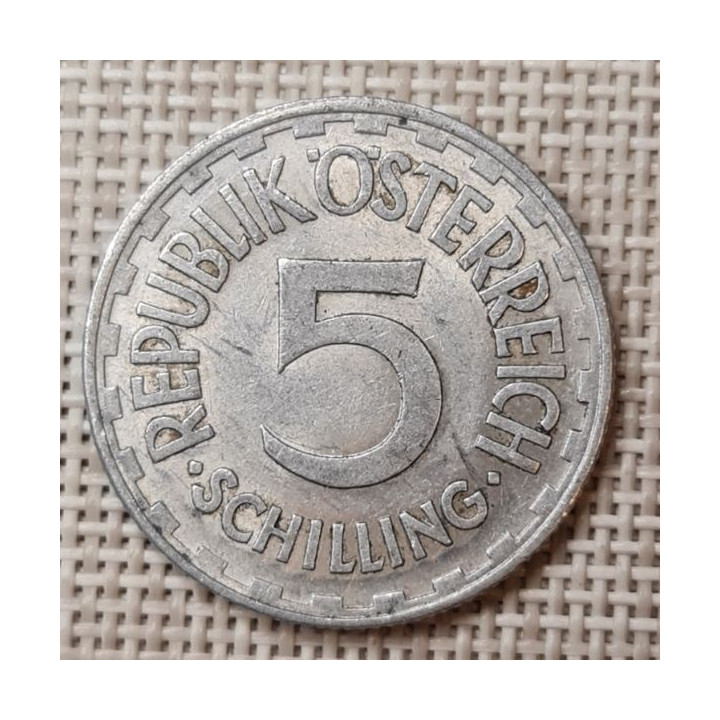 Austria 5 Schilling 1957 KM-2879 VF