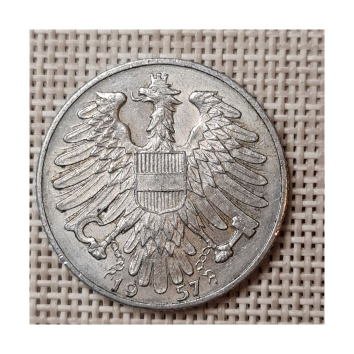 Austria 5 Schilling 1957 KM-2879 VF