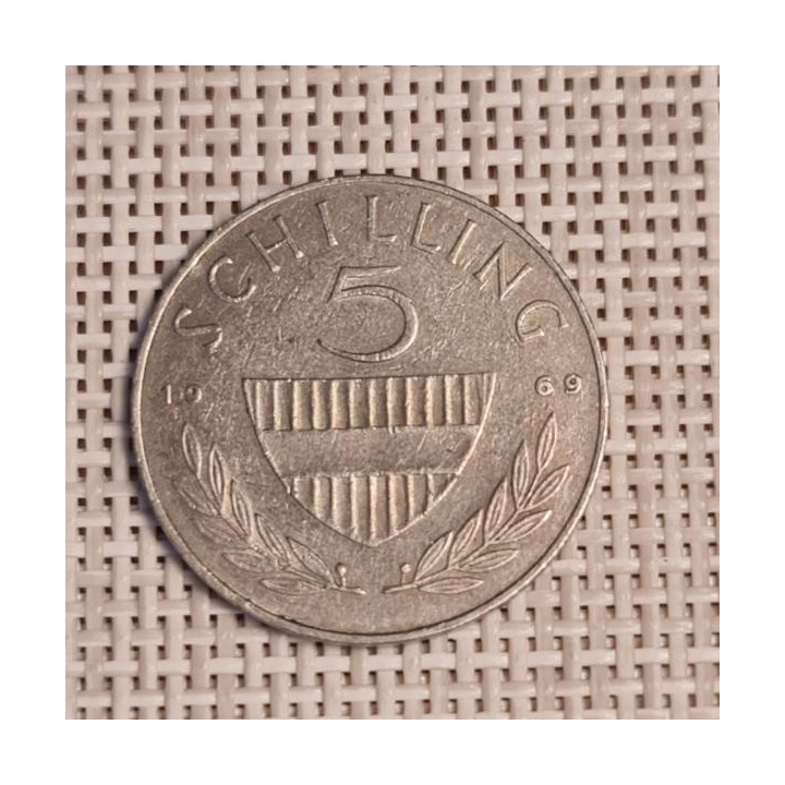Austria 5 Schilling 1969 KM-2889a VF