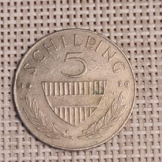 Austria 5 Schilling 1970 KM-2889a VF