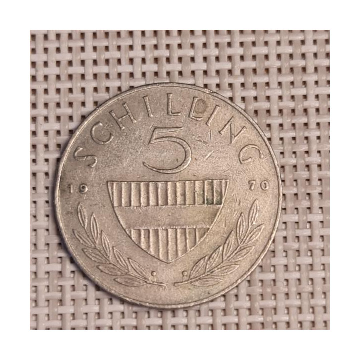 Austria 5 Schilling 1970 KM-2889a VF