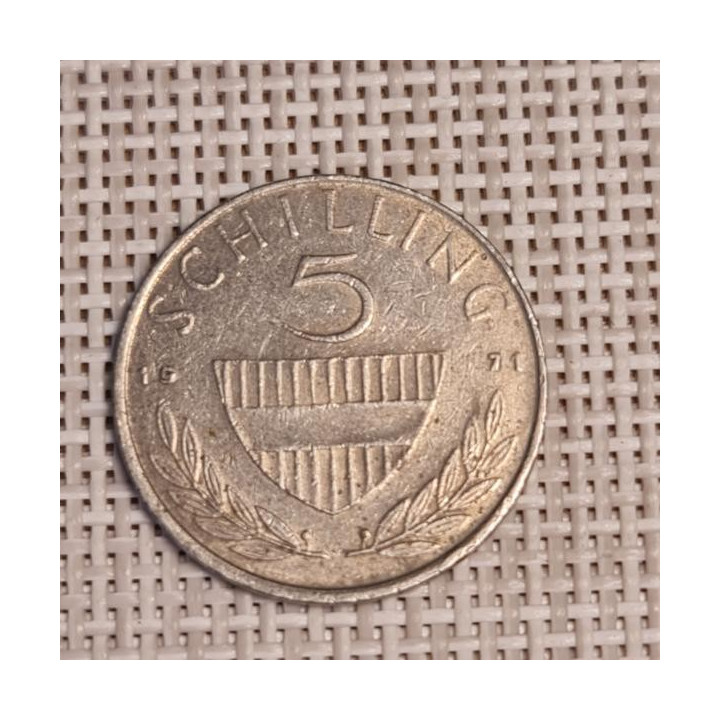 Austria 5 Schilling 1971 KM-2889a VF