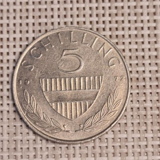 Austria 5 Schilling 1972 KM-2889a VF