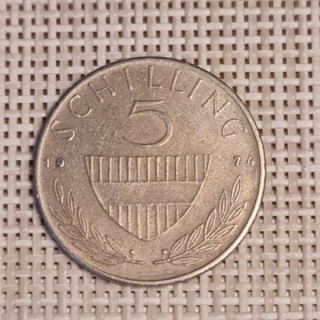 Austria 5 Schilling 1974 KM-2889a VF
