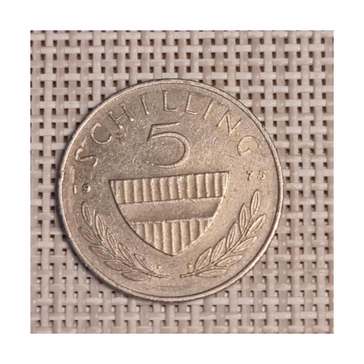Austria 5 Schilling 1975 KM-2889a VF