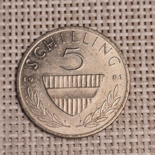 Austria 5 Schilling 1981 KM-2889a VF