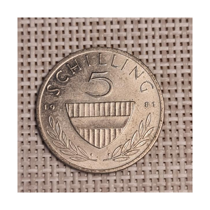 Austria 5 Schilling 1981 KM-2889a VF