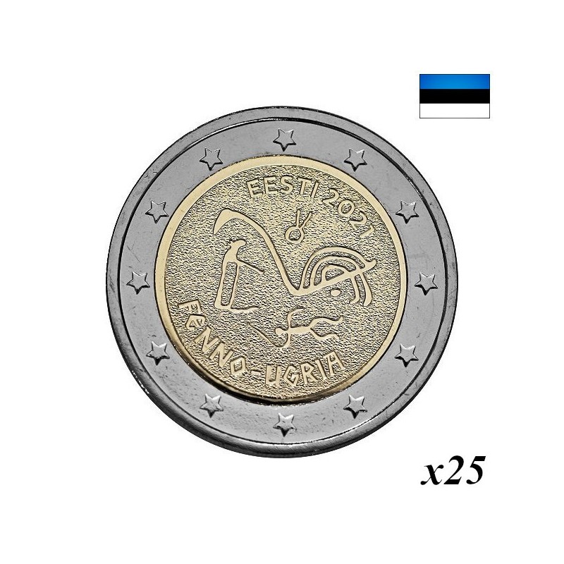 Estonia 2 Euro 2021 "Finno-Ugric" (Roll)