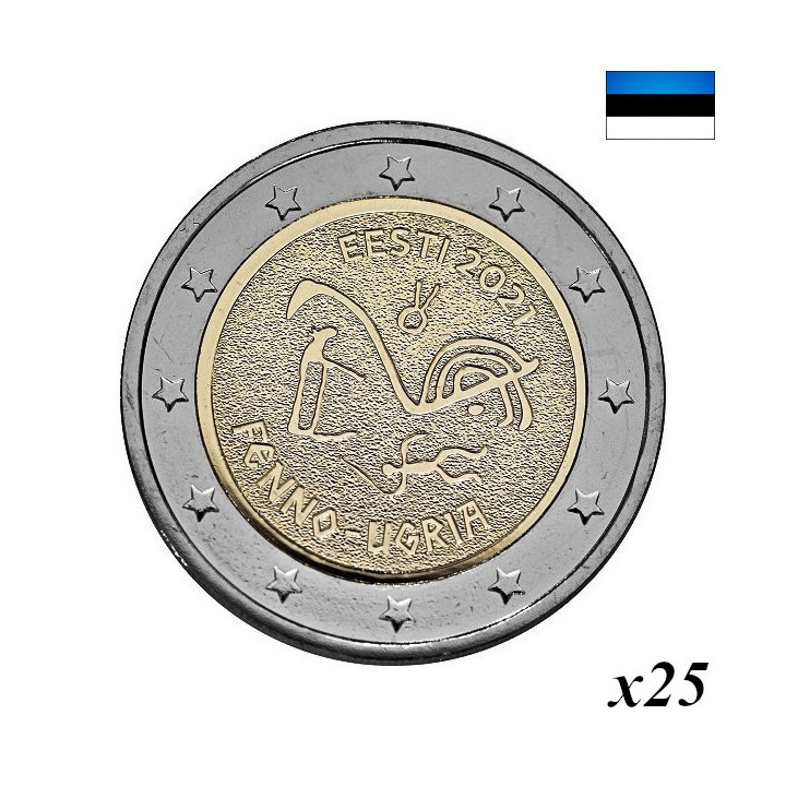 Estonia 2 Euro 2021 "Finno-Ugric" (Roll)