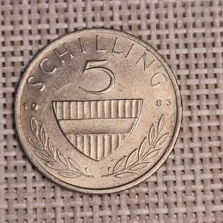 Austria 5 Schilling 1983 KM-2889a VF