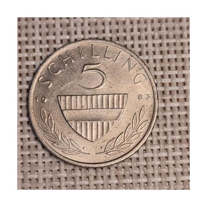 Austria 5 Schilling 1983 KM-2889a VF