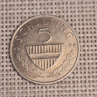 Austria 5 Schilling 1984 KM-2889a VF