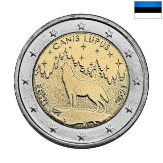 Estonia 2 Euro 2021 "Wolf" UNC