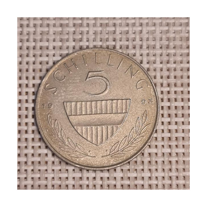 Austria 5 Schilling 1993 KM-2889a VF