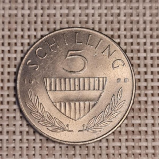 Austria 5 Schilling 1969 KM-2889a XF