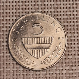 Austria 5 Schilling 1990 KM-2889a XF