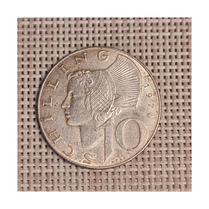 Austria 10 Schilling 1970 KM-2882 VF