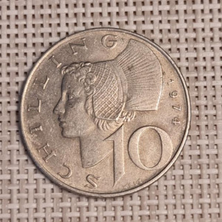 Austria 10 Schilling 1974 KM-2918 VF