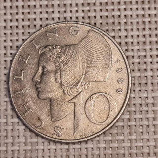 Austria 10 Schilling 1980 KM-2918 VF