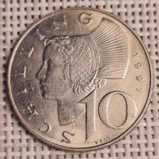 Austria 10 Schilling 1991 KM-2918 XF
