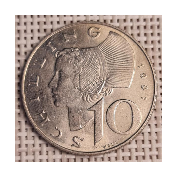 Austria 10 Schilling 1991 KM-2918 XF