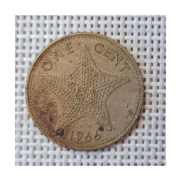Bahamas 1 Cent 1966 KM-2 VF