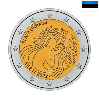 Estonia 2 Euro 2022 "Glory to Ukraine" UNC