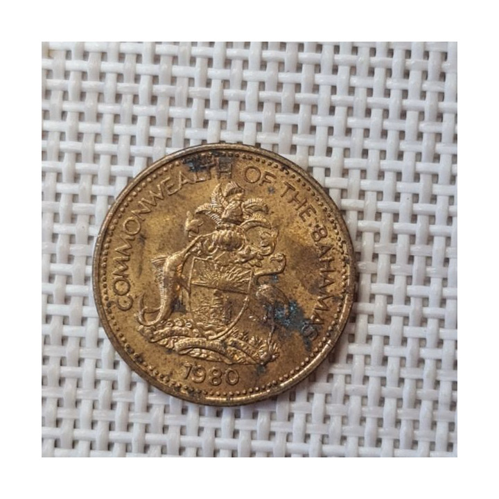 Bahamas 1 Cent 1980 KM-59 VF